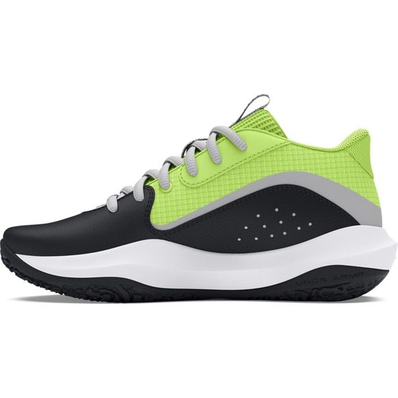 Under Armour Unisex Kids Lockdown 7 Basketball Shoe Black Gray Green Size 4.5 - Picture 1 of 1